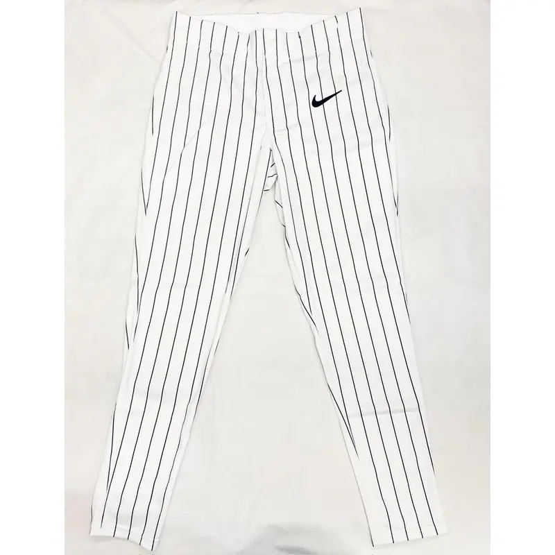 Nike Custom Vapor Select2 FL Baseball Pant Men's M White Navy Pinstripes DX9092