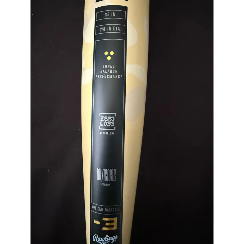 2025 Rawlings Icon Composite BBCOR Certified Bat (-3) 30 oz 33" (New)