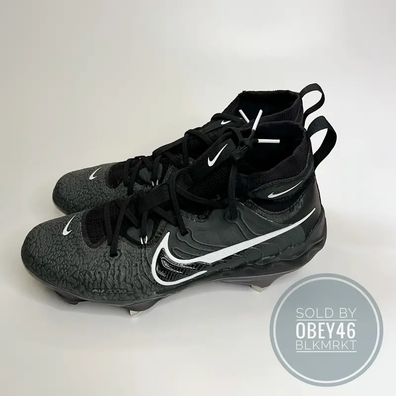 Nike Alpha Huarache NXT Black Metal Baseball Cleat  DJ6517-010 7.5
