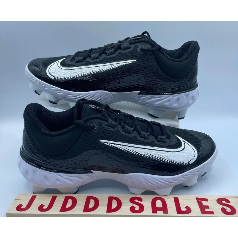 Nike Alpha Huarache Elite 4 MCS Baseball Cleat Black White FD6221-001 Mens Sz 12  New