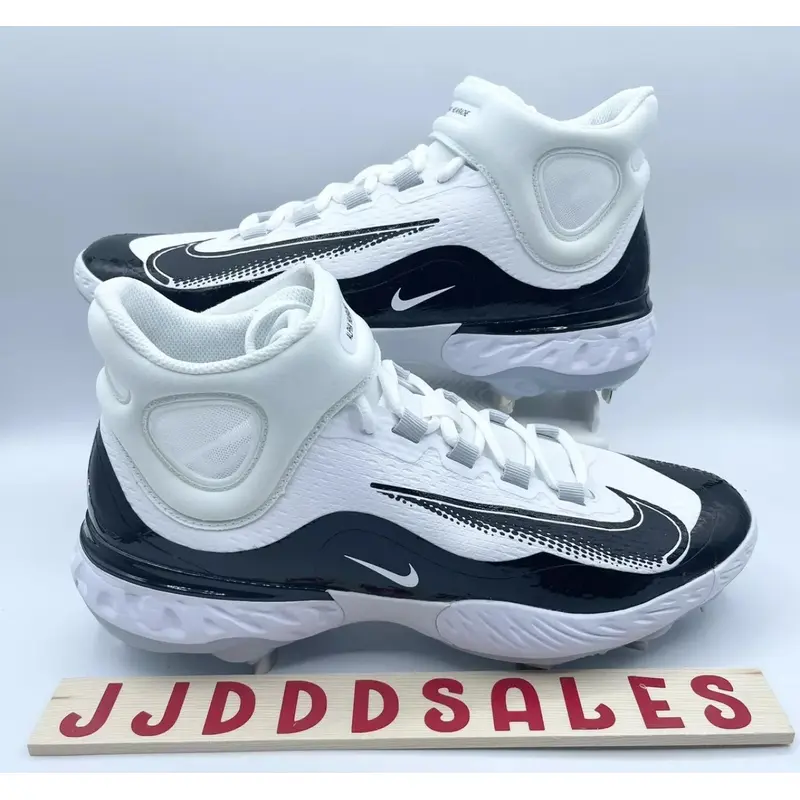 Nike Alpha Huarache Elite 4 Mid Baseball Cleats White Tint FD2744-101 Mens Size 13