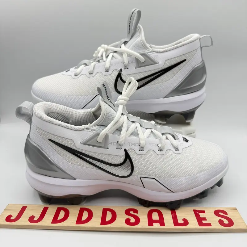Nike Force Trout 9 Elite MCS Baseball Cleats White Silver FZ0884-102 Mens Sz 8.5