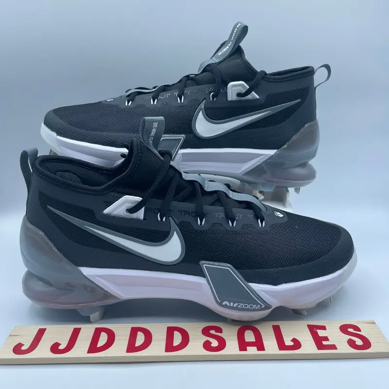 Nike Force Zoom Trout 9 Elite Baseball Cleats Black White FB2906-001 Mens Sz 9 NEW