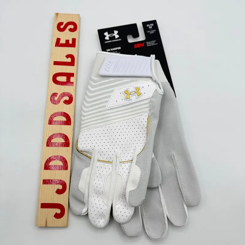 UNDER ARMOUR UA HARPER BASEBALL BATTING GLOVES 1385421-100 MENS Sz XL  New