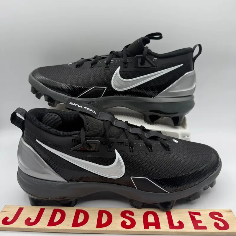 Nike Force Trout 9 Elite MCS Baseball Cleats Black Silver FZ0884-001 Mens Sz 11 NEW