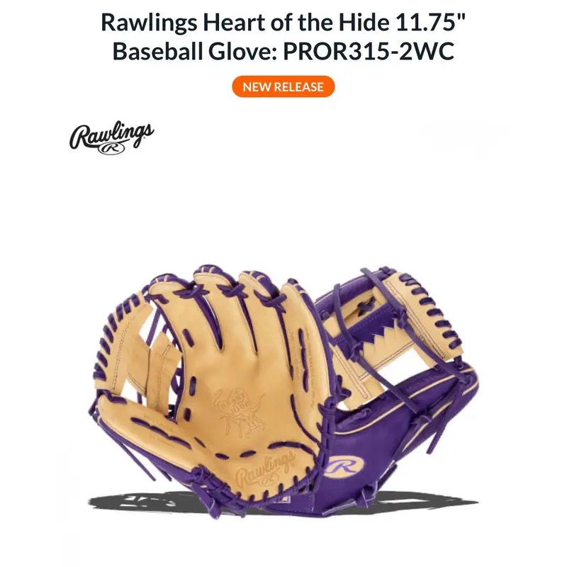 2025 Infield RH Rawlings Heart of the Hide Baseball Glove 11.75" (New)