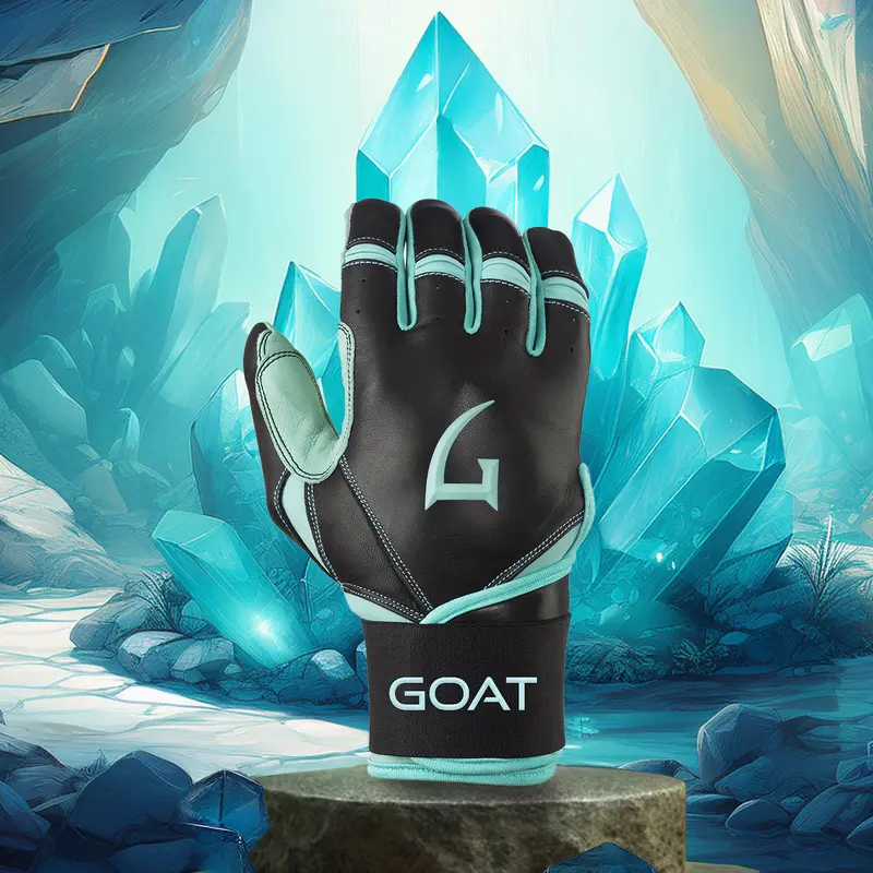 GOAThletic Batting Gloves - Black & Mint - YOUTH LARGE - NEW
