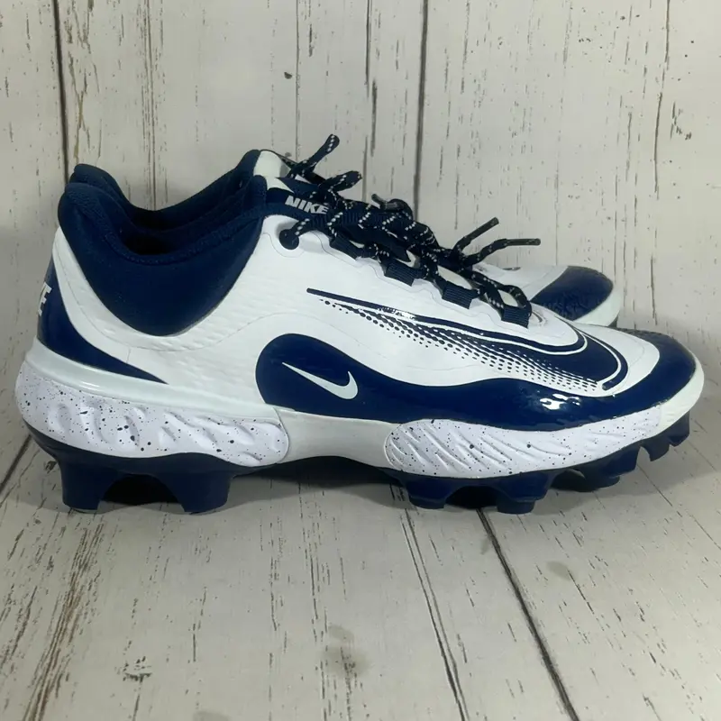 Nike Alpha Huarache Elite 4 Low MCS White Blue Men's Size 10 FD6255-107
