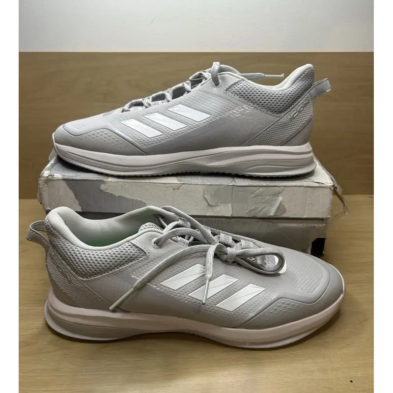 Adidas Icon 7 Turf Baseball Cleats Shoes Grey White S23712 Mens Sz 9