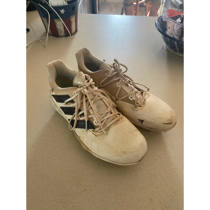 White Men's Size M 9.0 (W 10.0) Adidas Low Top Adizero Metal (Used)