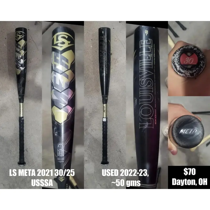 2021 Louisville Slugger Meta Composite USSSA Certified Bat (-5) 25 oz 30" (Used)