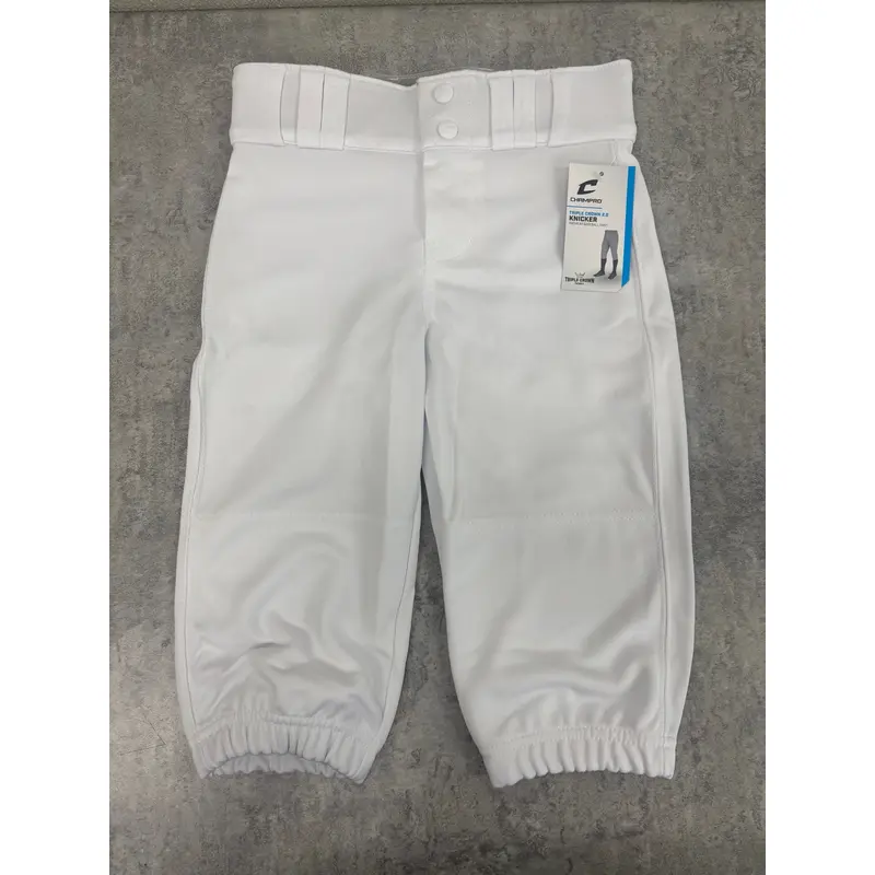 Champro Knicker Baseball Pants: White (Youth S)