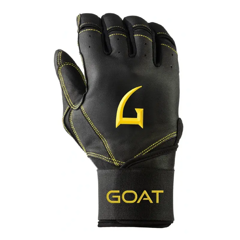 GOAThletic Batting Gloves - Black & Yellow - ADULT MEDIUM - NEW