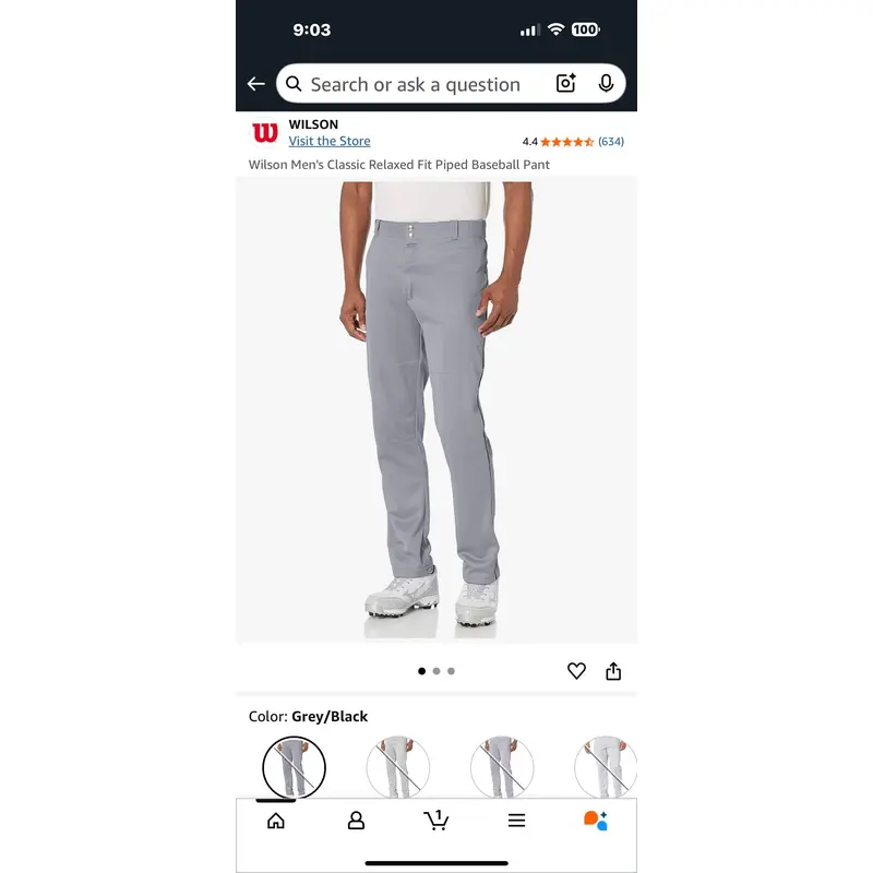 Wilson baseball Pants