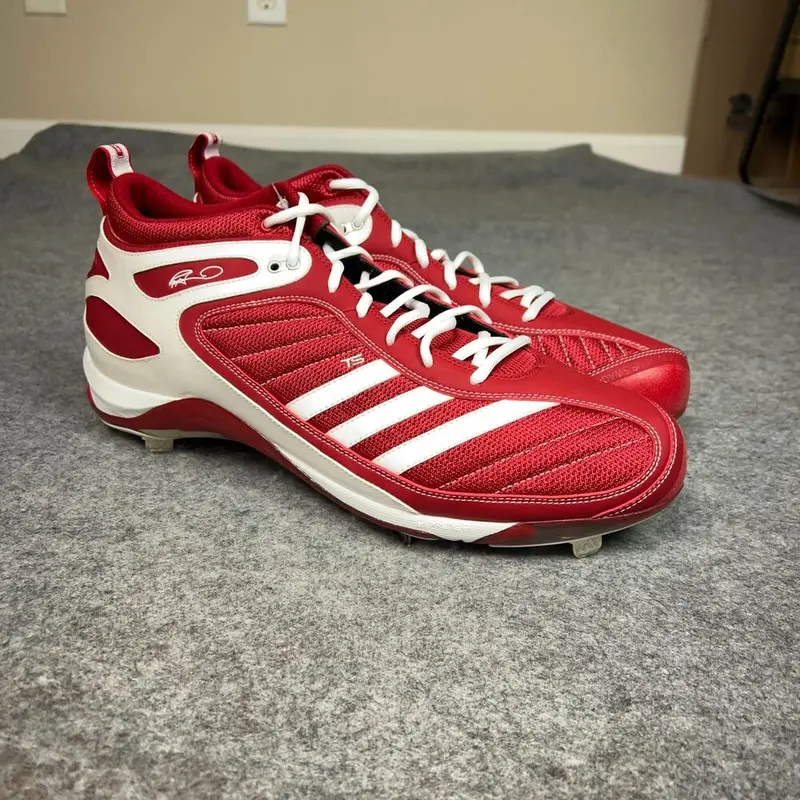 Adidas Mens Baseball Cleat 15 Red White AST Ryan Howard Mid Metal Softball C7