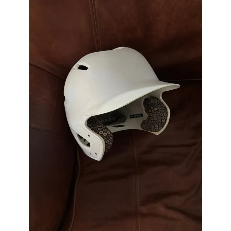Youth (Size 6 1/2) DeMarini Paradox (matte White) Batting Helmet (Used)