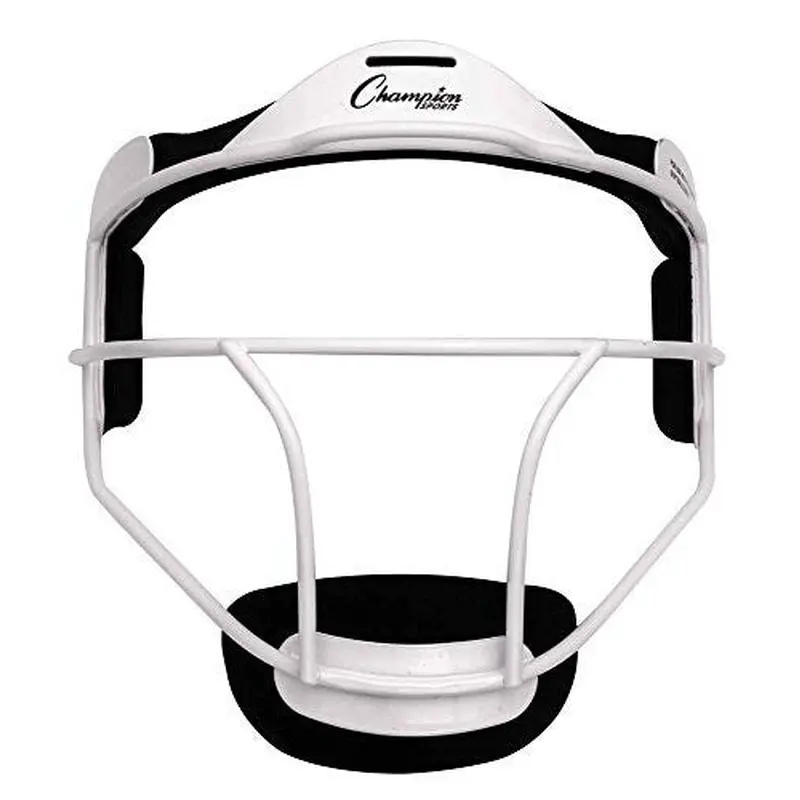Champion Sports Softball YOUTH Pitcher's / Fielder's Mask, Wide Vision, White