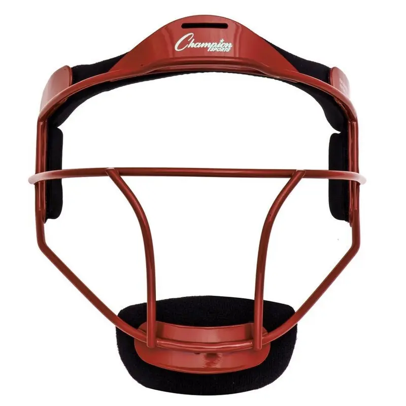 Champion Sports Softball ADULT Pitcher / Fielder Mask, Wide Vision, Red