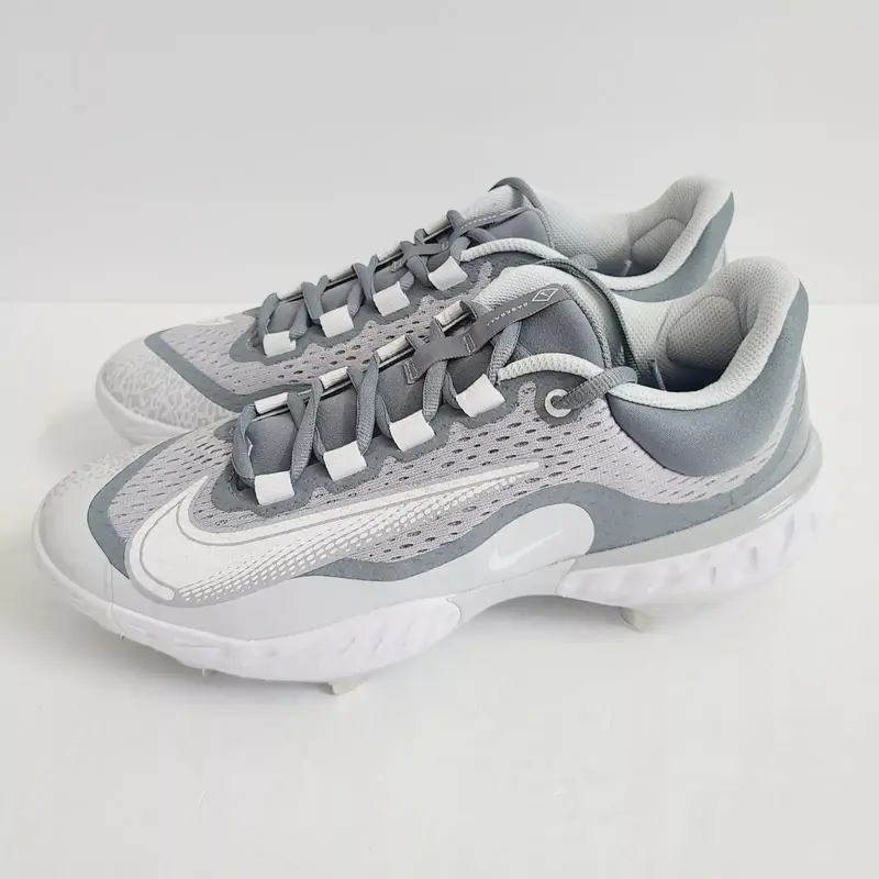 Nike Alpha Huarache Elite 4 Low Baseball Cleats DJ6521-012 Size 9 Gray