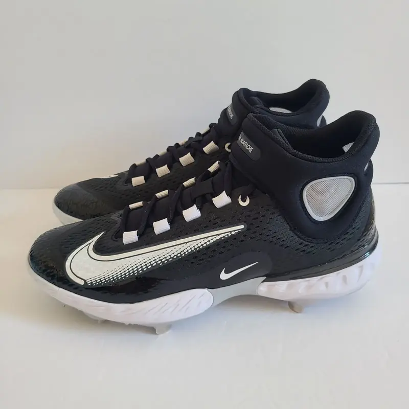 Nike Alpha Huarache Elite 4 Mid Baseball Cleats DJ6520-011 Size 11.5 Black