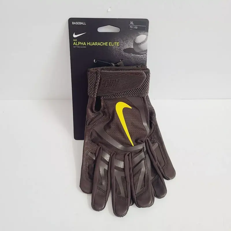 Nike Alpha Huarache Elite Batting Gloves CV0696-202 Size XL Brown