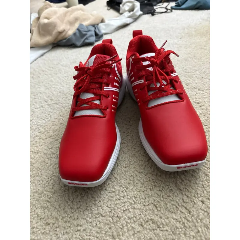 Red Men's Size M 10.0 (W 11.0) Adult  Low Top Metal (New)