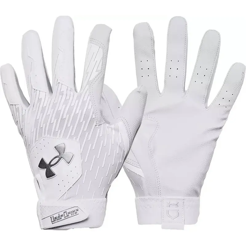 NEW 2025 Under Armour Men's UA Clean Up Batting Gloves 1378764 WHITE