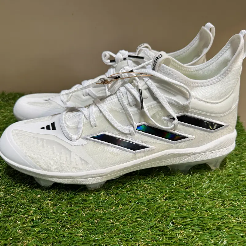 Adidas Adizero Afterburner 9 NWV TPU White Baseball Cleats ID1668 Mens 13 NEW