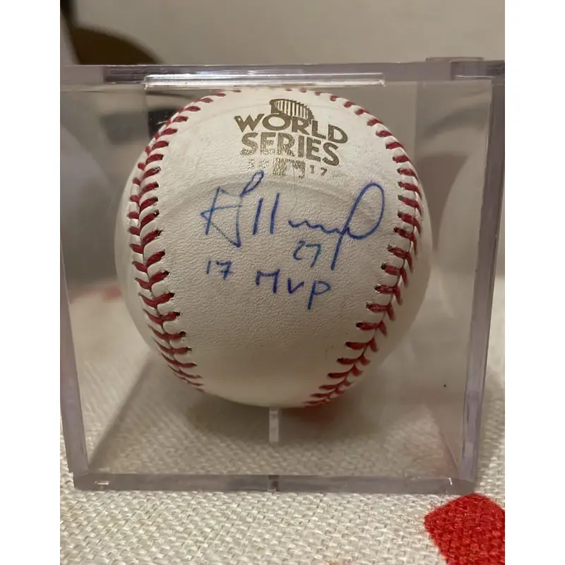 Jose Altuve signed ball 2017 World Series