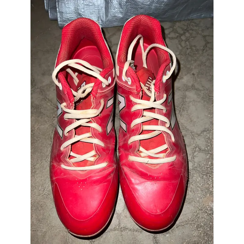 Red Used Metal New-Balanced Cleats