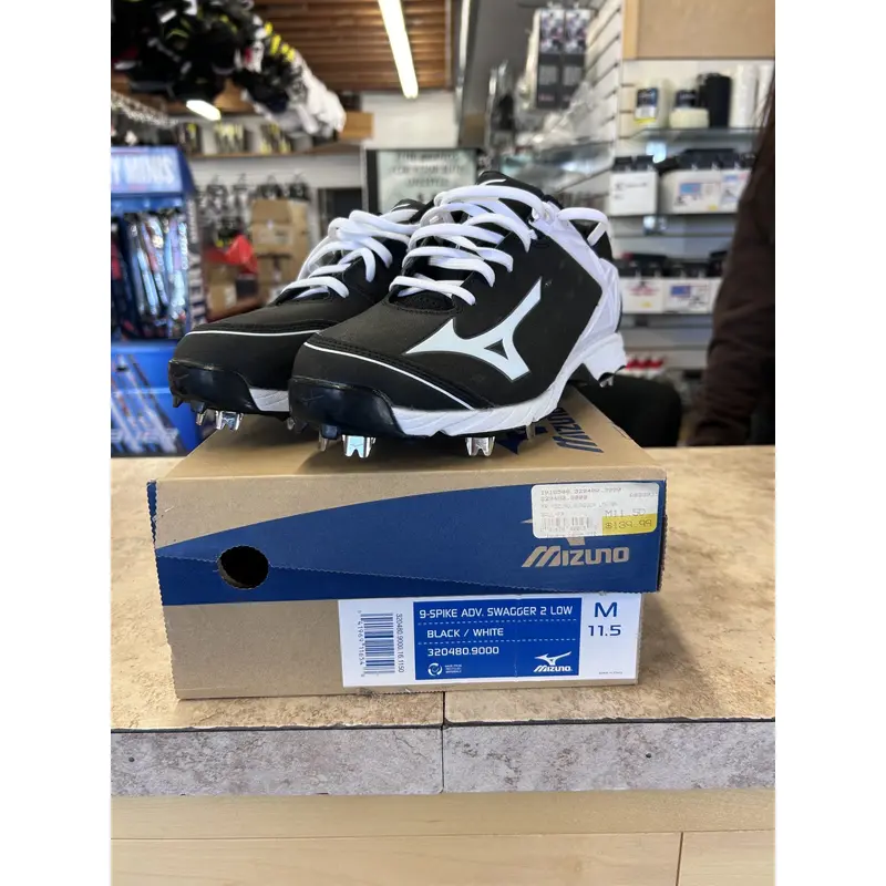 Black New Size 11.5 (Women's 12.5) Adult Men's Mizuno High Top Metal