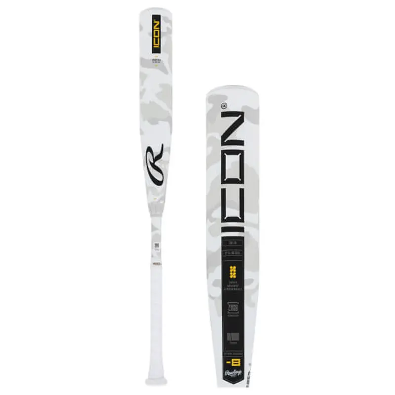New 2025 Rawlings Icon USSSA Certified Bat (-8) Composite 24 oz 32"