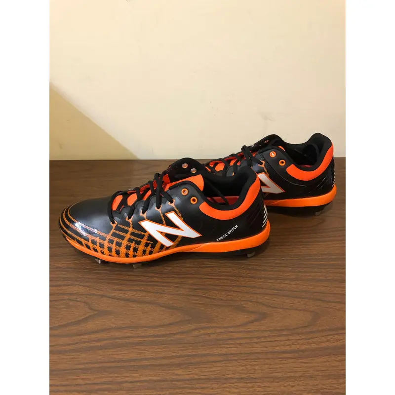 New Balance Metal Low Cut Baseball Cleat Black/Orange -- Men's 13.0