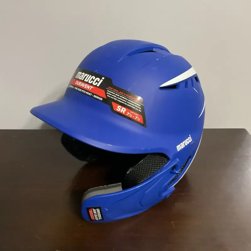 Marucci Duravent Baseball Batting Helmet Senior Size 7 1/8-7 1/2 Matte Royal Blue