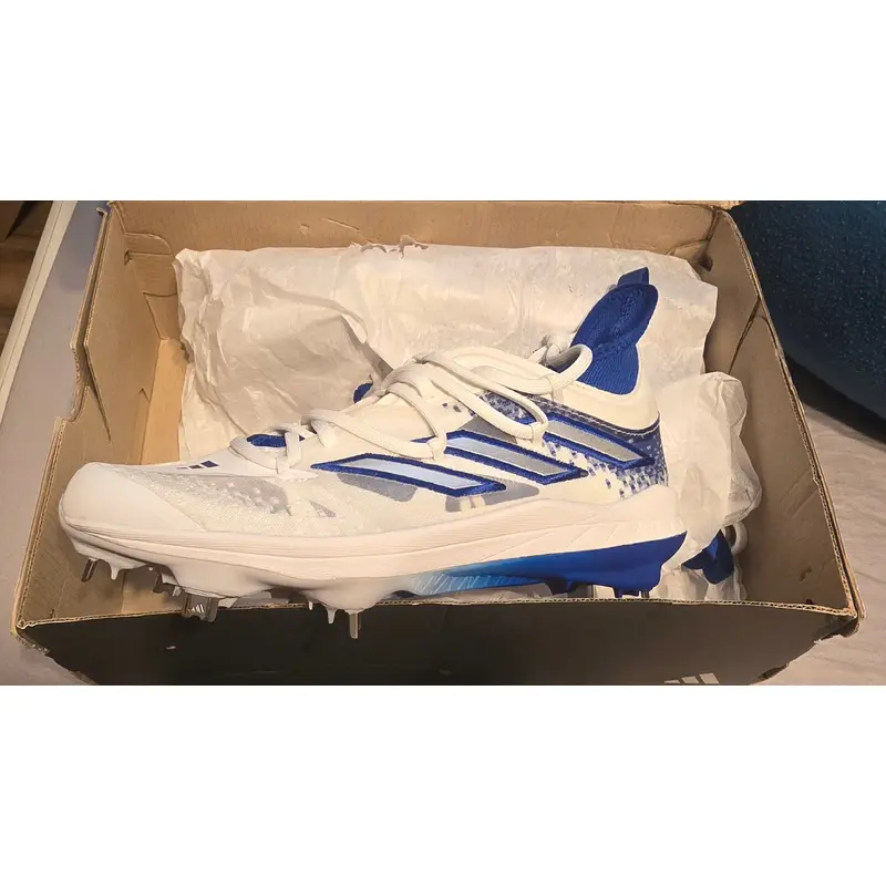 White Men's Size M 7.0 (W 8.0) Youth Adidas Low Top Metal (New)