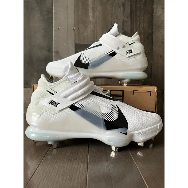 Nike Force Zoom Trout 7 Baseball Cleats White Black DC9904-103 Men's Size 10.5