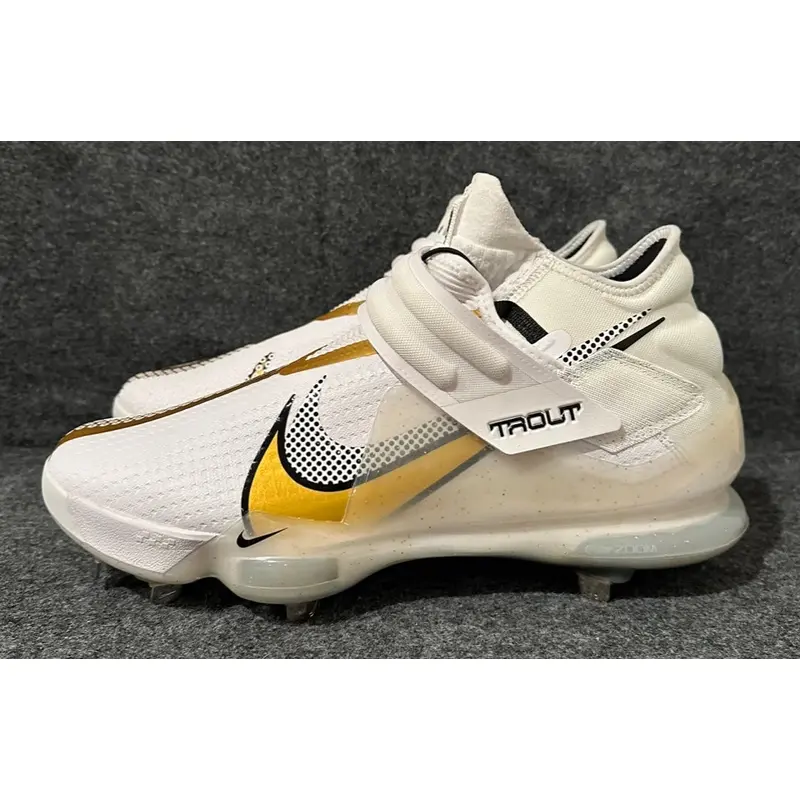 Mens Nike Air Force Trout 7 Baseball Cleats White Gold CI3134-106  Size 12