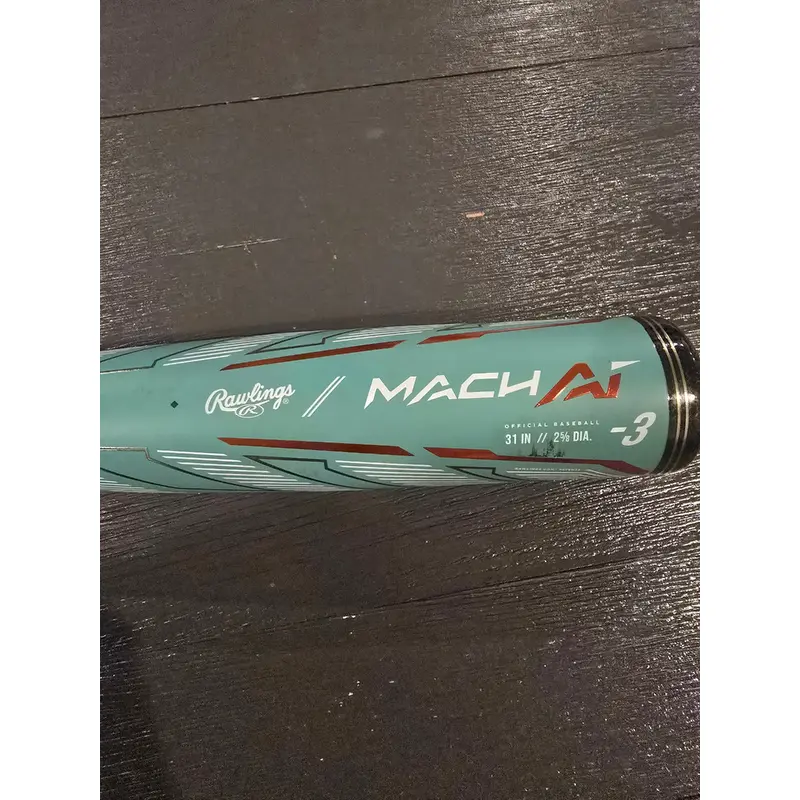 2024 Rawlings Mach AI BBCOR Certified Bat (-3) Alloy 28 oz 31" (New)