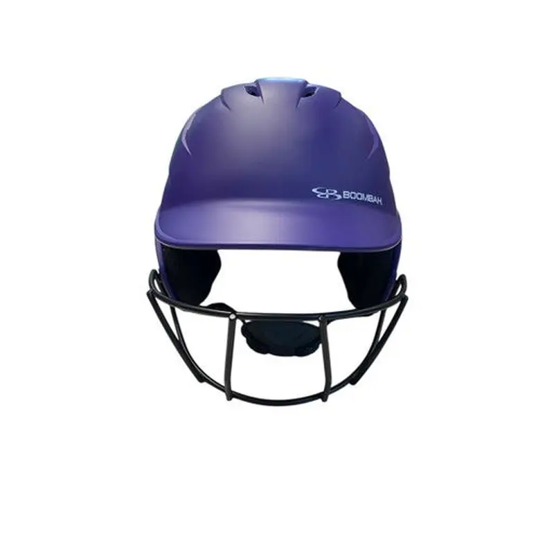 Used BoomBah BBH2 B/PU-SR Batting Helmet w/Mask Purple M/L 11706-S000354222