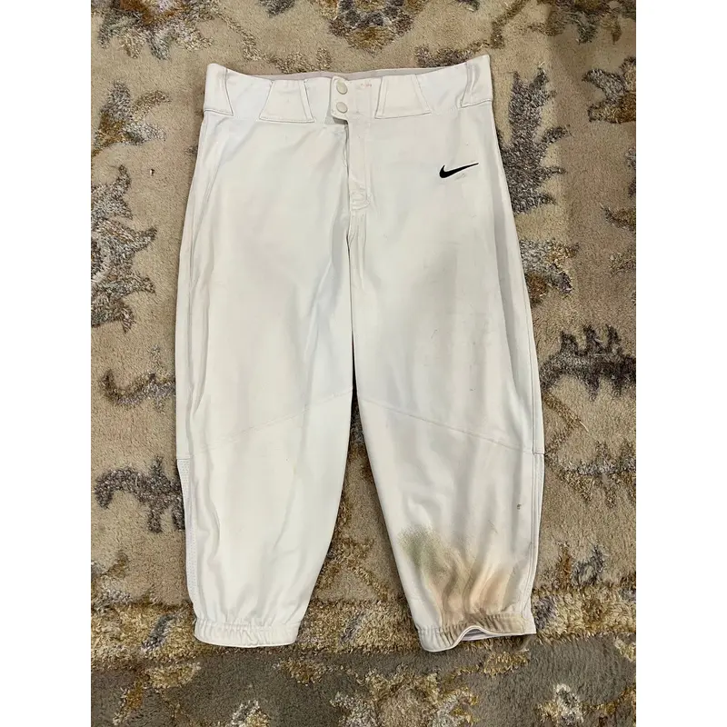 NIKE Team Vapor Pro Knee High Baseball Pants Knickers White Men's Size Medium M