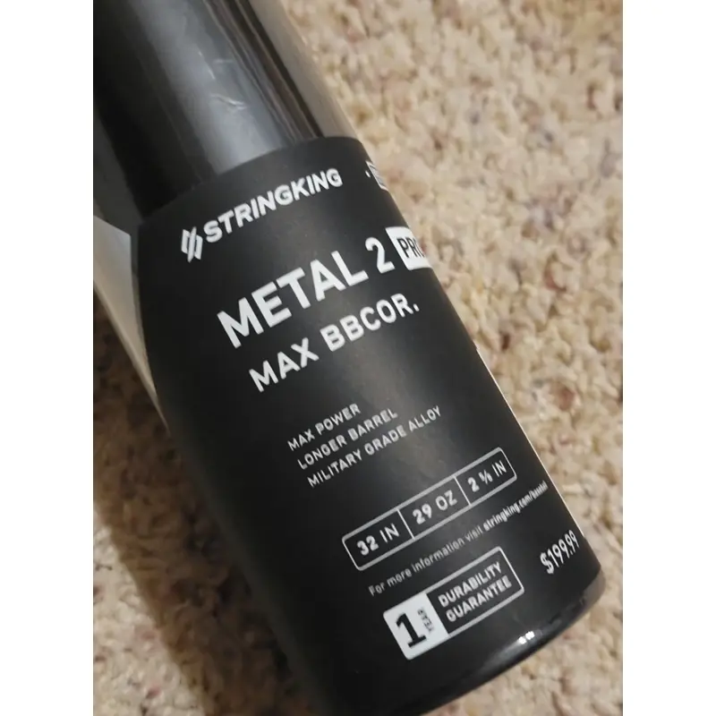 Stringking Metal Pro 2 BBCOR Certified Bat Alloy 29 oz 32" (New)