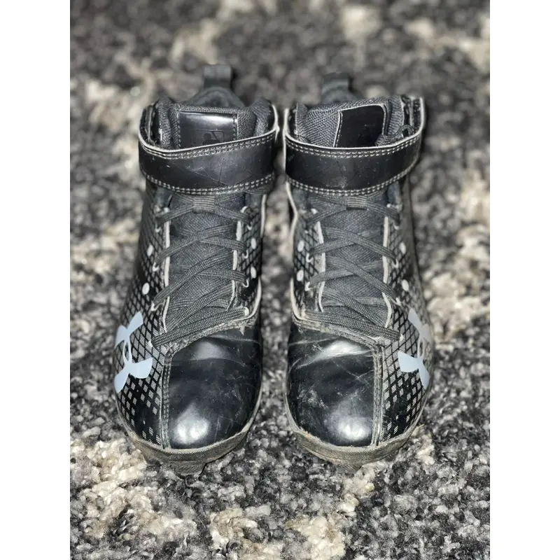 Black Kid's Molded Cleats High Top