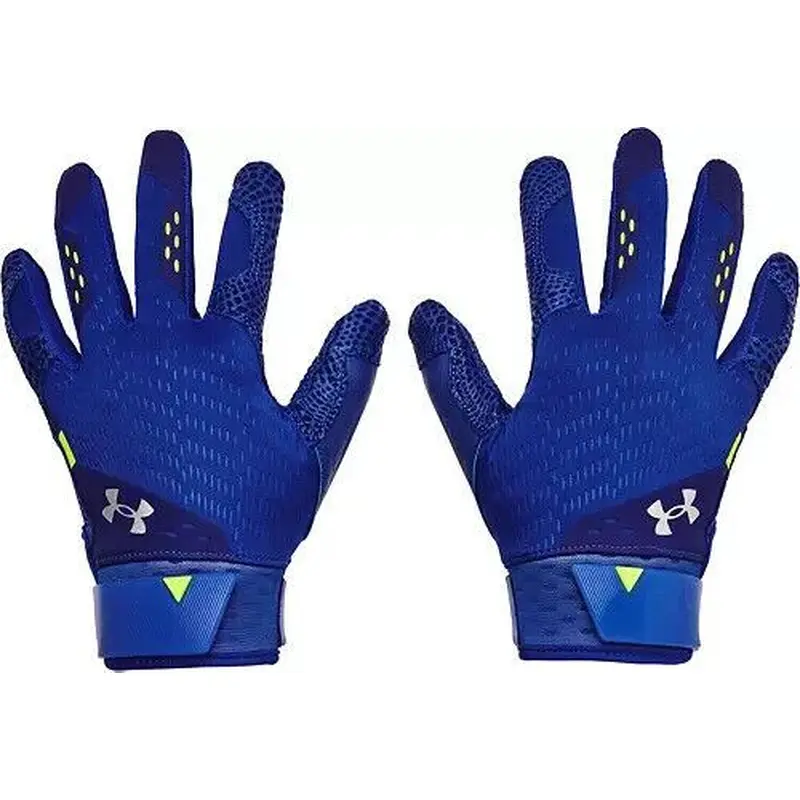 Mens UA Under Armour Bryce Harper Pro Batting Gloves Blue Baseball 1365465  Sz Small