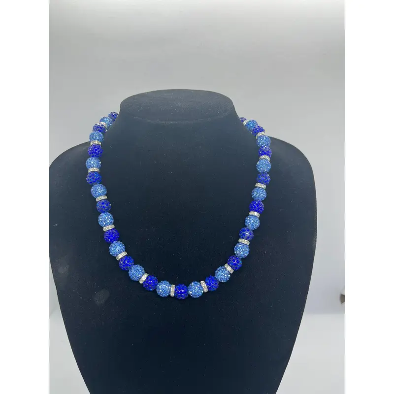 MLB type rhinestone necklace
