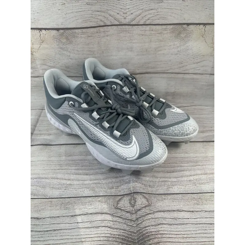 Nike Alpha Huarache Elite 4 Low MCS Men's Size 9.5 Wolf Grey Baseball FD6221-012