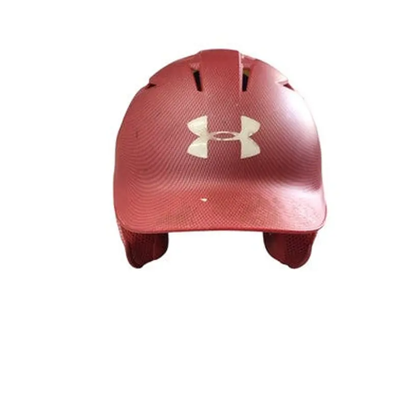 Used Under Armour BASEBALL HELMET Batting Helmet No Mask Red MD 11760-S000080344