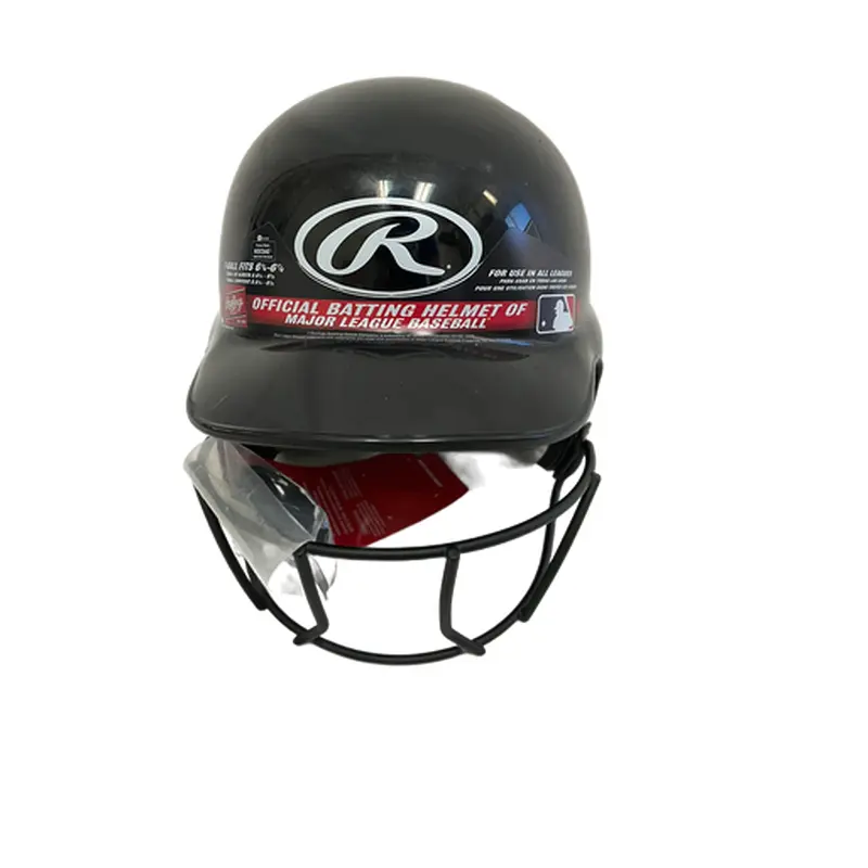 Used Rawlings MLTBH-R1 Batting Helmet w/Mask Black One Size 11692-S000139513