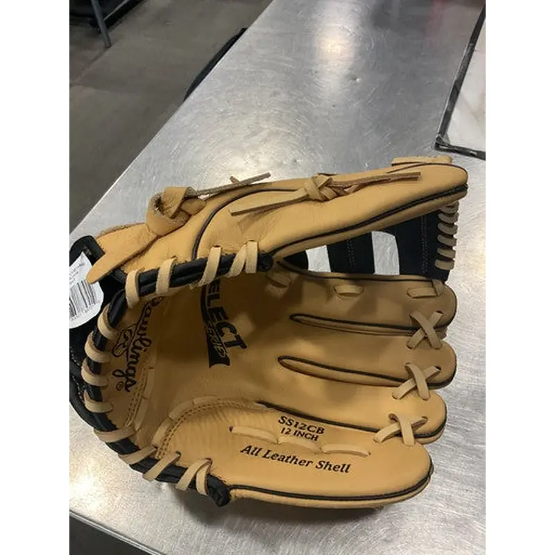 Used Rawlings SELECT SERIES BB/SB Glove RH Throw Tan 12" 11614-S000218518