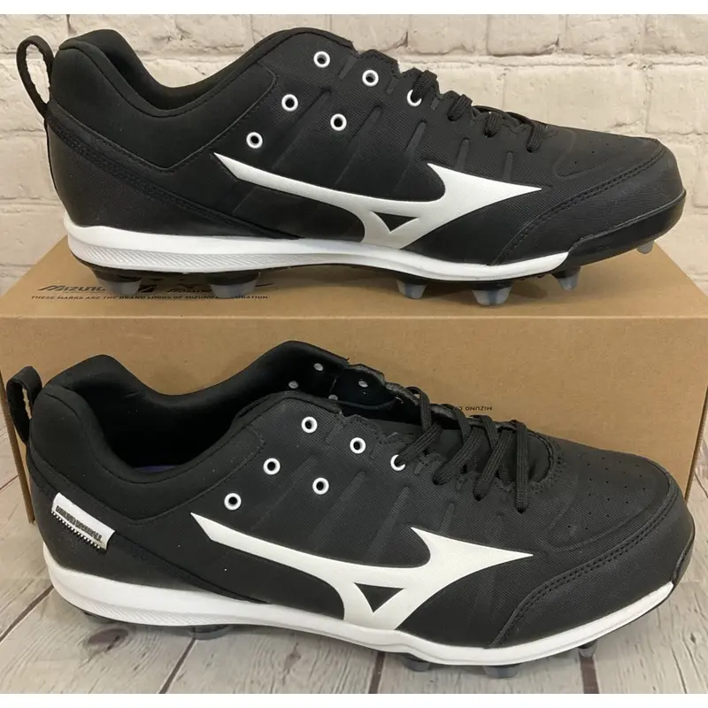 Mizuno 320653.9000 Ambition 2 TPU Men's Baseball Cleats Black White US 12