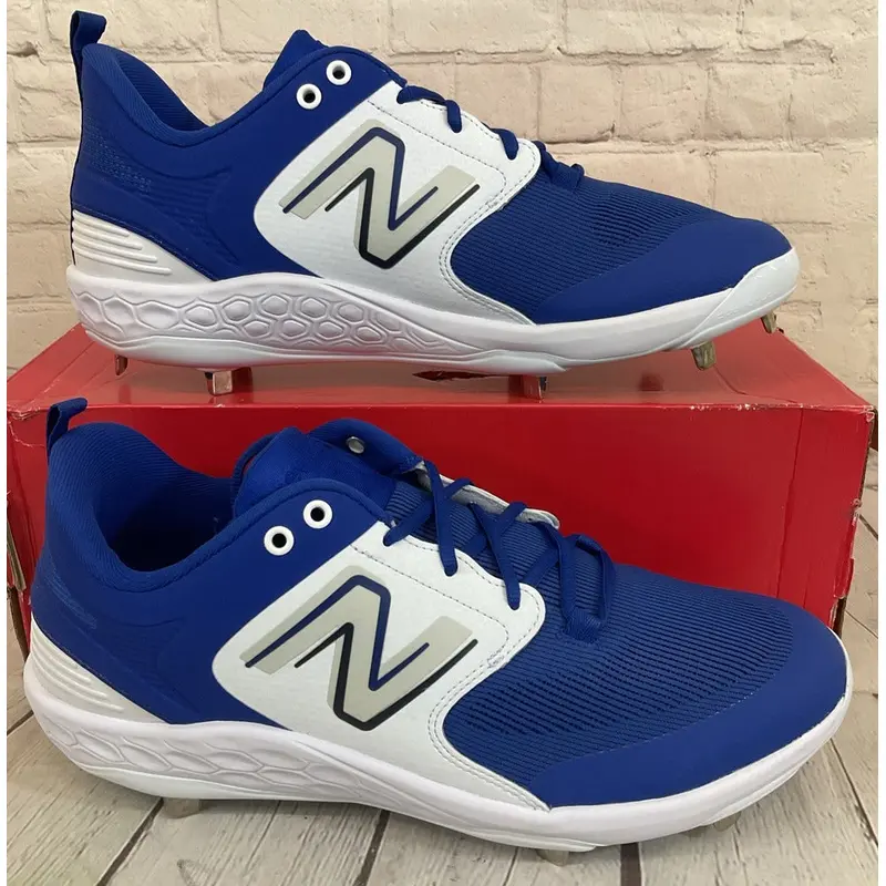 New Balance L3000TB6 Fresh Foam X 3000 V6 Metal Baseball Cleats Blue White US 14